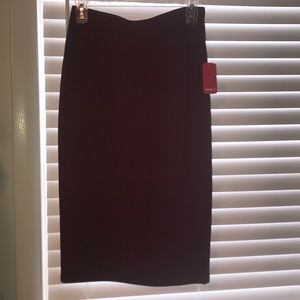 Burgundy Pencil Skirt